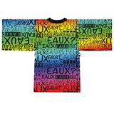 EAUX BLACK ON RAINBOW KIMONO