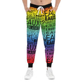 EAUX BLACK ON RAINBOW ATHLETIC JOGGERS