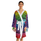 EAUX BLACK ON RAINBOW KIMONO
