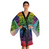 EAUX BLACK ON RAINBOW KIMONO