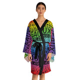 EAUX BLACK ON RAINBOW KIMONO
