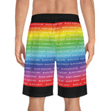 BLACK MAGIC RAINBOW WHITE  BOARD SHORTS