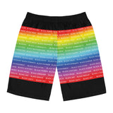 BLACK MAGIC RAINBOW WHITE  BOARD SHORTS