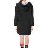 BLACK/GOLD FIVEEAUXFEAUX WOMEN'S HOODED TUNIC