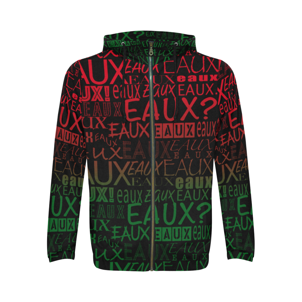 Red black and green top hoodie