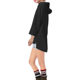 BLACK/GOLD FIVEEAUXFEAUX WOMEN'S HOODED TUNIC