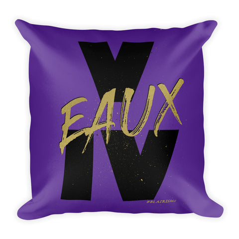 PURPLE/BLACK/GOLD V EAUX IV THROW PILLOW