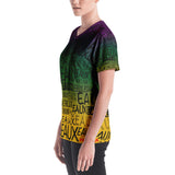 MARDI GRAS BLACK ALLEAUXVER Women's V-neck