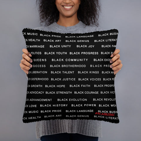 BLACK/WHITE BLACK MAGIC THROW PILLOW