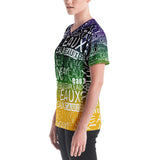 MARDI GRAS/WHITE ALLEAUXVER Women's V-neck