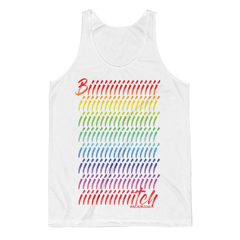 Rainbeaux Biiiiiiiiiiiiiiiiiiiiiiiiiiiiiitch Classic Fit Tank Top (Wht)