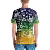 MARDI GRAS/WHITE ALLEAUXVER Men's V-Neck T-shirt