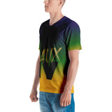 MARDI GRAS/WHITE/GOLD V EAUX IV Men's V-Neck T-shirt