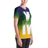 MARDI GRAS/WHITE/GOLD V EAUX IV Women's V-neck