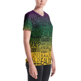 MARDI GRAS BLACK ALLEAUXVER Women's V-neck