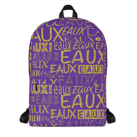 Purple & Gold AllEAUXver Backpack