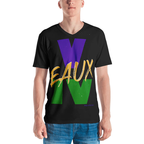 BLACK/MARDI GRAS V EAUX IV MEN'S V-NECK