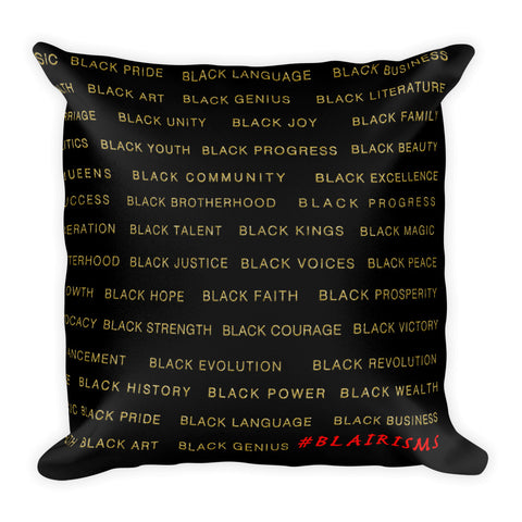 BLACK/GOLD BLACK MAGIC THROW PILLOW