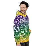 MARDI GRAS WHITE ALLEAUXVER Unisex Hoodie