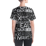 BLACK/WHITE ALLEAUXVER Women's V-neck