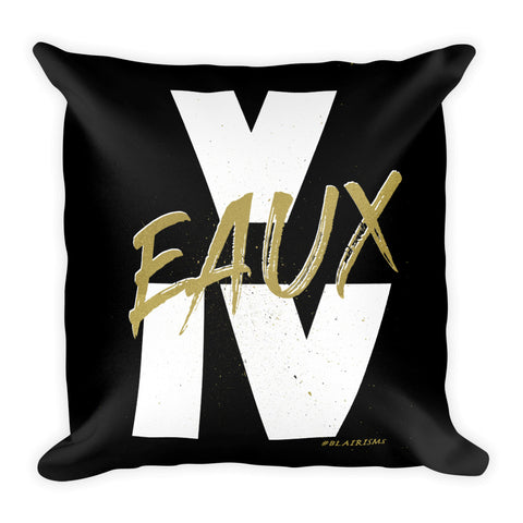 BLACK/WHITE/GOLD V EAUX IV THROW PILLOW