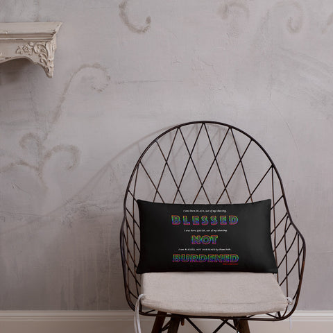 BLESSED NOT BURDENED THROW PILLOWS
