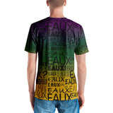 MARDI GRAS ALLEAUXVER BLACK Men's V NECK T-shirt