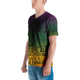 MARDI GRAS ALLEAUXVER BLACK Men's V NECK T-shirt