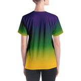 MARDI GRAS/BLACK/GOLD V EAUX IV Women's V-neck