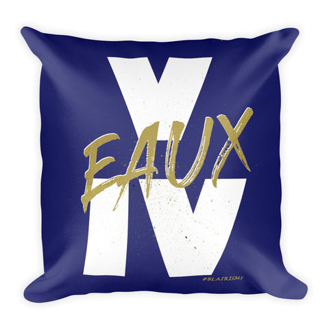 NAVY/WHITE/GOLD V EAUX IV THROW PILLOW