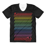 BLACK/RAINBEAUX BIIIIIIIIIIIIIIIIIIIIIIIITCH women’s crew neck t-shirt