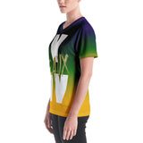 MARDI GRAS/WHITE/GOLD V EAUX IV Women's V-neck
