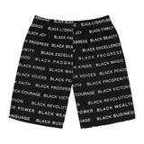 BLACK MAGIC - WHITE LETTERS BOARD SHORTS