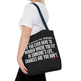 WHERE YOU FIT TOTE BAG