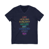 MEANING OF PRIDE UNISEX V-NECK T-SHIRTS