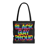 BLACK GAY PROUD TOTE BAG