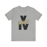 V EAUX IV - BLACK W/ GOLD EAUX UNISEX SHORT SLEEVE T-SHIRT