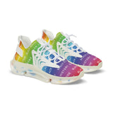 BLACK MAGIC RAINBOW WHITE MESH SNEAKERS