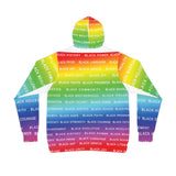 BLACK MAGIC RAINBOW WHITE AOP PULLOVER HOODIE