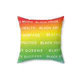 BLACK MAGIC RAINBOW WHITE  THROW PILLOW