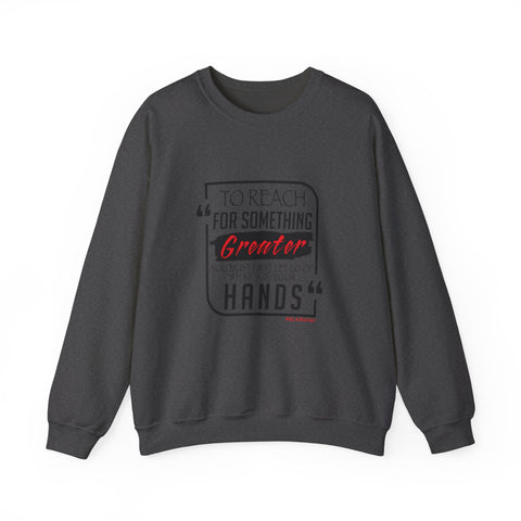 REACH FOR SOMETHING - BLACK RED UNISEX SWEAT SHIRT