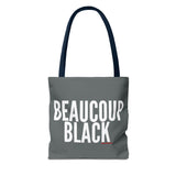 BEAUCOUP BLACK - WHITE TOTE BAG