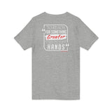 REACH FOR SOMETHING - WHITE RED UNISEX V-NECK T-SHIRT