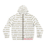 BLACK MAGIC - GOLD LETTERS AOP ZIP HOODIE