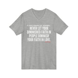 DIMINISHED FAITH UNISEX V-NECK T-SHIRT
