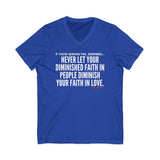 DIMINISHED FAITH UNISEX V-NECK T-SHIRT