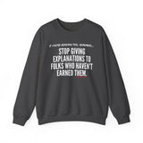 EXPLANATION UNISEX SWEATSHIRT