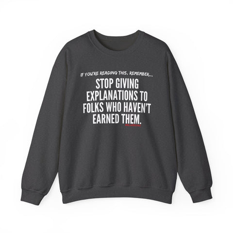 EXPLANATION UNISEX SWEATSHIRT