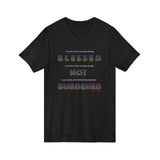 BLACK MAN RAINBOW UNISEX V-NECK T-SHIRTS