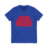 ALLBLOCKSMATTER_Red UNISEX V-NECK T-SHIRT
